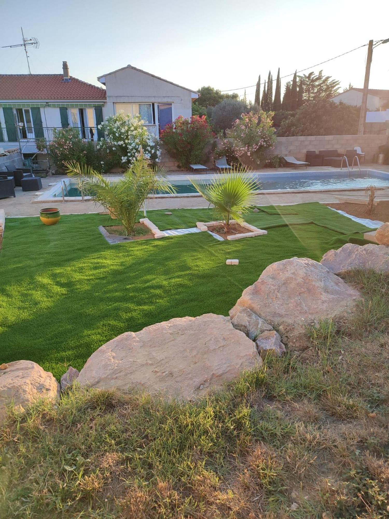 Les Olivades Bed & Breakfast Magalas Bagian luar foto