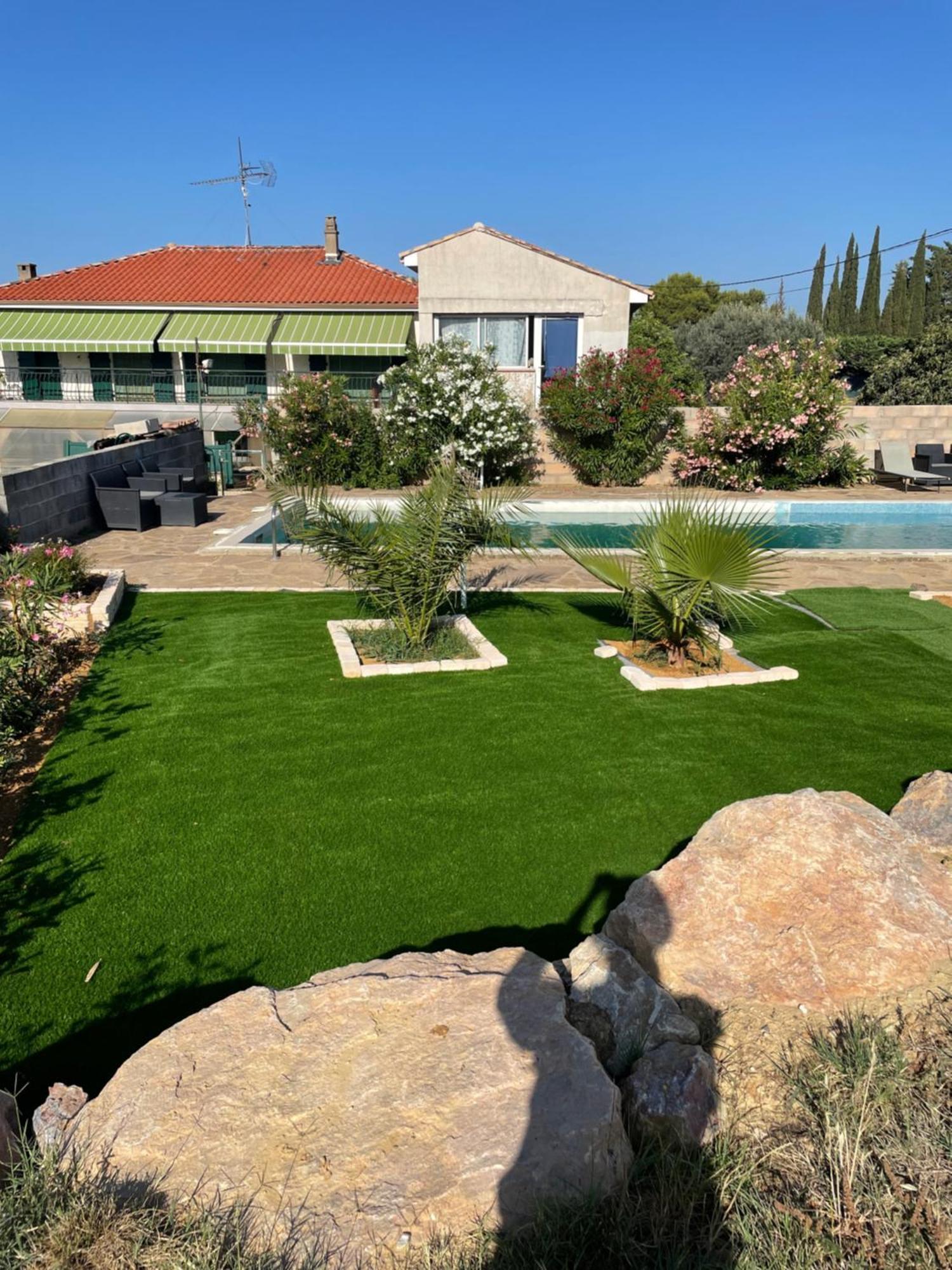 Les Olivades Bed & Breakfast Magalas Bagian luar foto